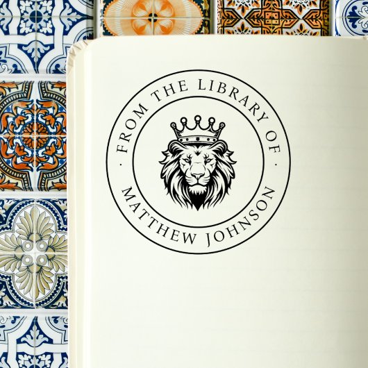 Tampons Encreurs King Lion From The Library Of Custom Name Book
