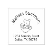 Tampons Encreurs Kitten dans une coupe - Chat dans une arche Teacup (Impression)