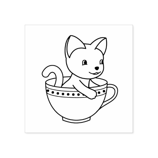 Tampons Encreurs Kitten en Coupe - Chat en Coupe (Impression)