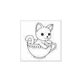 Tampons Encreurs Kitten in a Cup - Cat in a Teacup 1x1 (Impression)