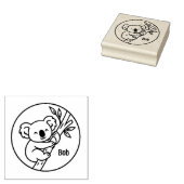 Tampons Encreurs Koala on Branch Custom Name Stamp (Tamponné)