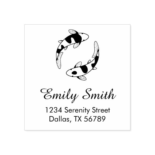 Tampons Encreurs Koi Fish Adresse (Impression)