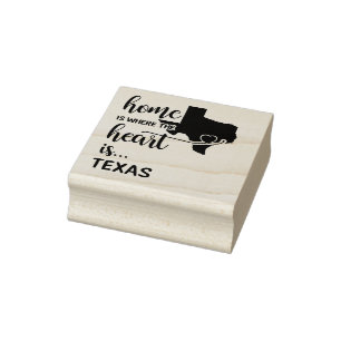 Tampons Encreurs La maison du Texas est là où se trouve le coeur