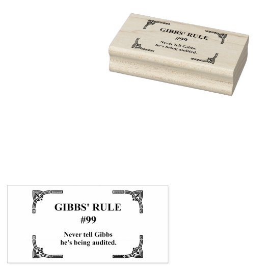 Tampons Encreurs La règle 99 de Gibbs (Tamponné)