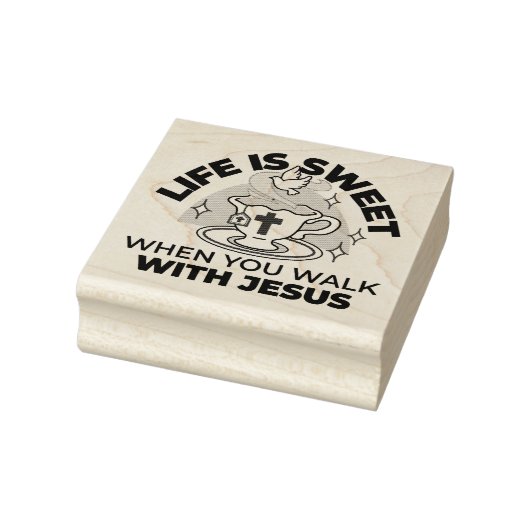 Tampons Encreurs La vie est douce avec Jésus - Christian Faith Tea  (Tampon)
