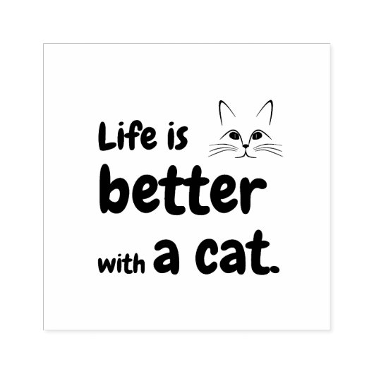 Tampons Encreurs La vie est meilleure avec un Timbre en caoutchouc (Impression)