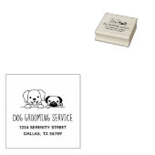 Tampons Encreurs Labrador and Pug Dog Grooming Service Address (Tamponné)