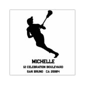 Tampons Encreurs Lacrosse Player Personnalisé (Impression)