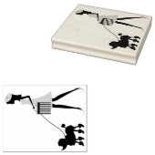 Tampons Encreurs Lady Walking Toy Poodle Timbre en caoutchouc (Tamponné)