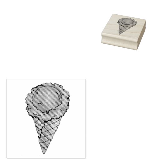 Tampons Encreurs Lafette Cone Crème glacée Scoop Dessert Timbre de (Tamponné)