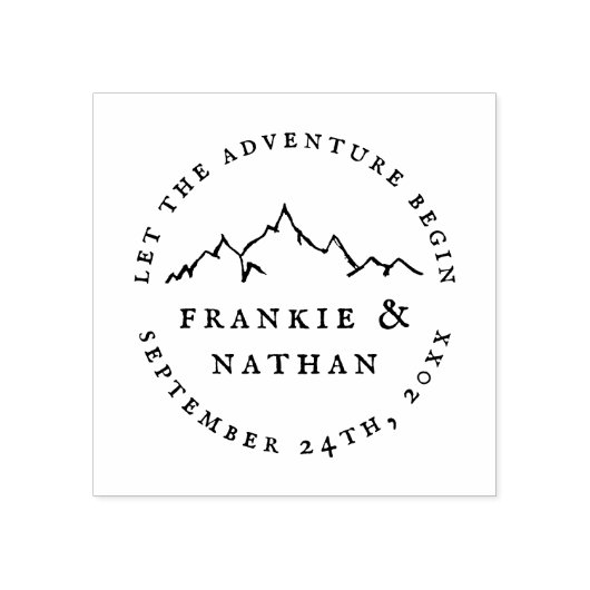 Tampons Encreurs Laisser Commencer L'Aventure | Rustique Enregistre (Impression)