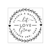 Tampons Encreurs Laisser l'amour grandir rond Wreath Élégante date  (Impression)