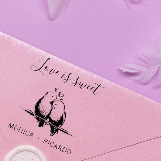 Tampons Encreurs L'amour personnalisé est un Mariage de typographie