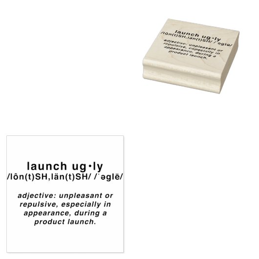 Tampons Encreurs Lancer un timbre en caoutchouc moche (Tamponné)