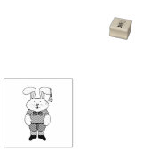 Tampons Encreurs Lapin avec une cloche à l'oreille (Tamponné)