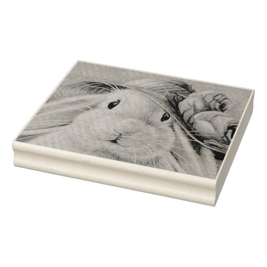 Tampons Encreurs Lapin blanc lapin dans l'art d'aquarelle Bonnet pr (Tampon)