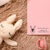 Tampons Encreurs Lapin Dessiné À La Main Ce Livre Appartient À Nom