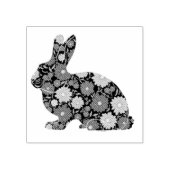 Tampons Encreurs Lapin lapin avec fleurs rétro (Impression)