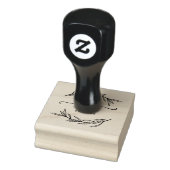 Tampons Encreurs Laurel Feuille Script Couples Monogramme Enregistr (Tampon)
