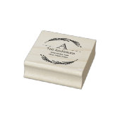 Tampons Encreurs Laurel Monogram Nom de famille Adresse de retour (Tampon)