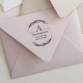 Tampons Encreurs Laurel Monogram Nom de famille Adresse de retour