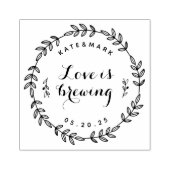 Tampons Encreurs Laurel Wreath Love brasse la faveur de mariage (Impression)