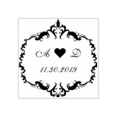 Tampons Encreurs Laurel Wreath Monogram Mariage ♥ Enregistrer la da (Impression)