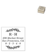 Tampons Encreurs Laurel Wreath Monogramme Adresse de retour (Tamponné)