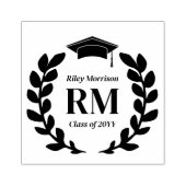 Tampons Encreurs Laurel Wreath Monogramme Classe D'Études Supérieur (Impression)