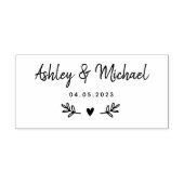 Tampons Encreurs Laurels Feuilles & Coeur | MARIAGE (Impression)