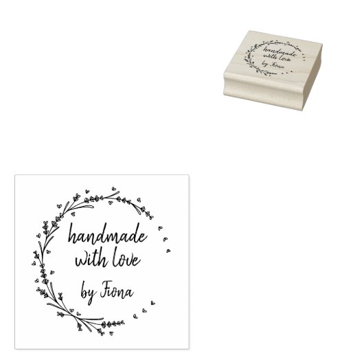 Tampons Encreurs Lavande-Coeurs Fabriquée à la main (Tamponné)