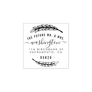 Tampons Encreurs L'avenir Mr & Mrs Elegant Script Return Adresse