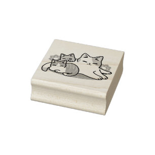 Tampons Encreurs Laze Furr Days - Cute Lazy Cats Design