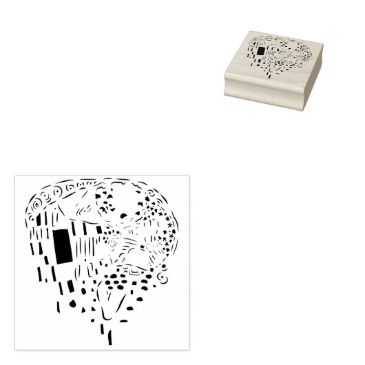 Tampons Encreurs Le baiser - Timbre d'art en bois (Tamponné)