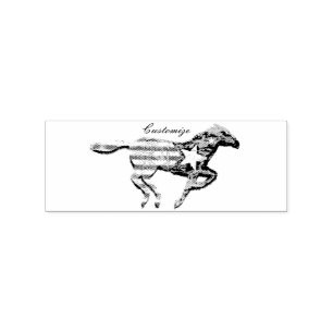 Tampons Encreurs Le Cheval du drapeau américain à Thunder_Cove