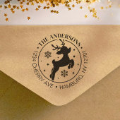 Tampons Encreurs Le mignon Rudolph le renne à nez rouge Noël