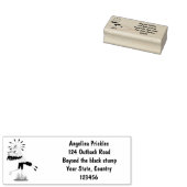 Tampons Encreurs Le mignon secrétaire oiseau écrire des notes dessi (Tamponné)