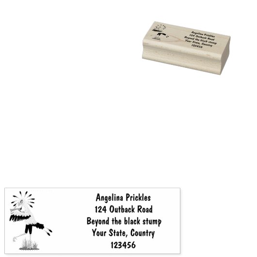 Tampons Encreurs Le mignon secrétaire oiseau écrire des notes dessi (Tamponné)