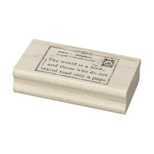 Tampons Encreurs Le monde est un livre en caoutchouc