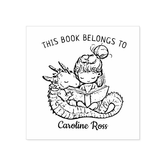 Tampons Encreurs Lecture féminine personnalisée avec plaque d'immat (Impression)