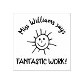 Tampons Encreurs L'Enseignant Dit Fantastique Travail Louer Bois Ar (Impression)