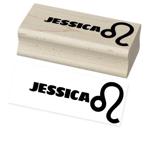 Tampons Encreurs Léo Zodiac Signe Cool Nom personnalisé Texte Mot