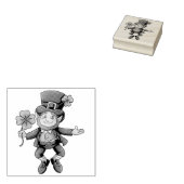 Tampons Encreurs Leprechaun Jumping St. Patrick's Day Bois Block (Tamponné)