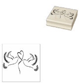 Tampons Encreurs Les colombes avec coeur (Tamponné)