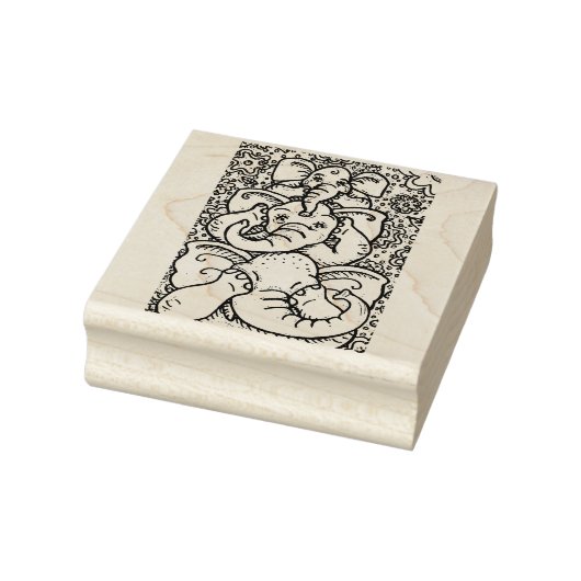 TAMPONS ENCREURS LES ÉLÉPHANTS NE VOIENT AUCUN MAL POMPIER EN CAOUT (Tampon)