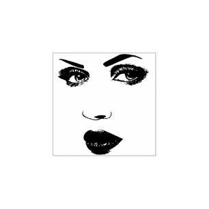 Tampons Encreurs Les femmes face au profil Maquillage beauté Art m