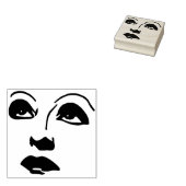 Tampons Encreurs Les femmes face vers le haut maquillage lèvres d'o (Tamponné)