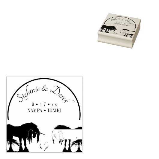 Tampons Encreurs Les licornes mystiques (tourbillon noir) (Tamponné)