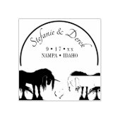 Tampons Encreurs Les licornes mystiques (tourbillon noir) (Impression)