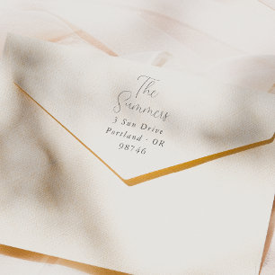 Tampons Encreurs Lettrage de script simple Nom de famille Adresse d